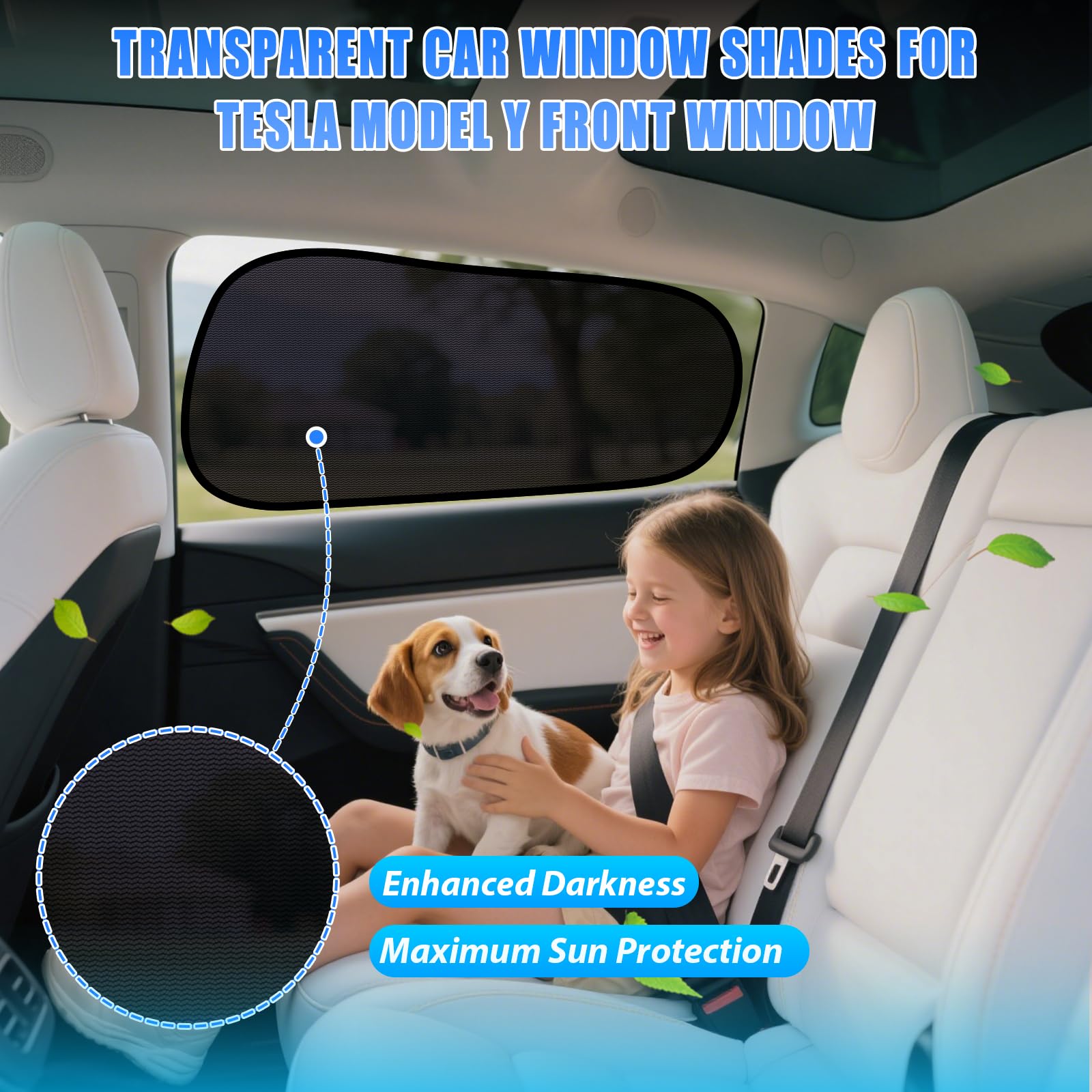 ZATOOTO privacy shade for Model Y ideal for urban driving