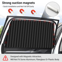 ZATOOTO retractable-front-window shade allows easy sun control while driving.