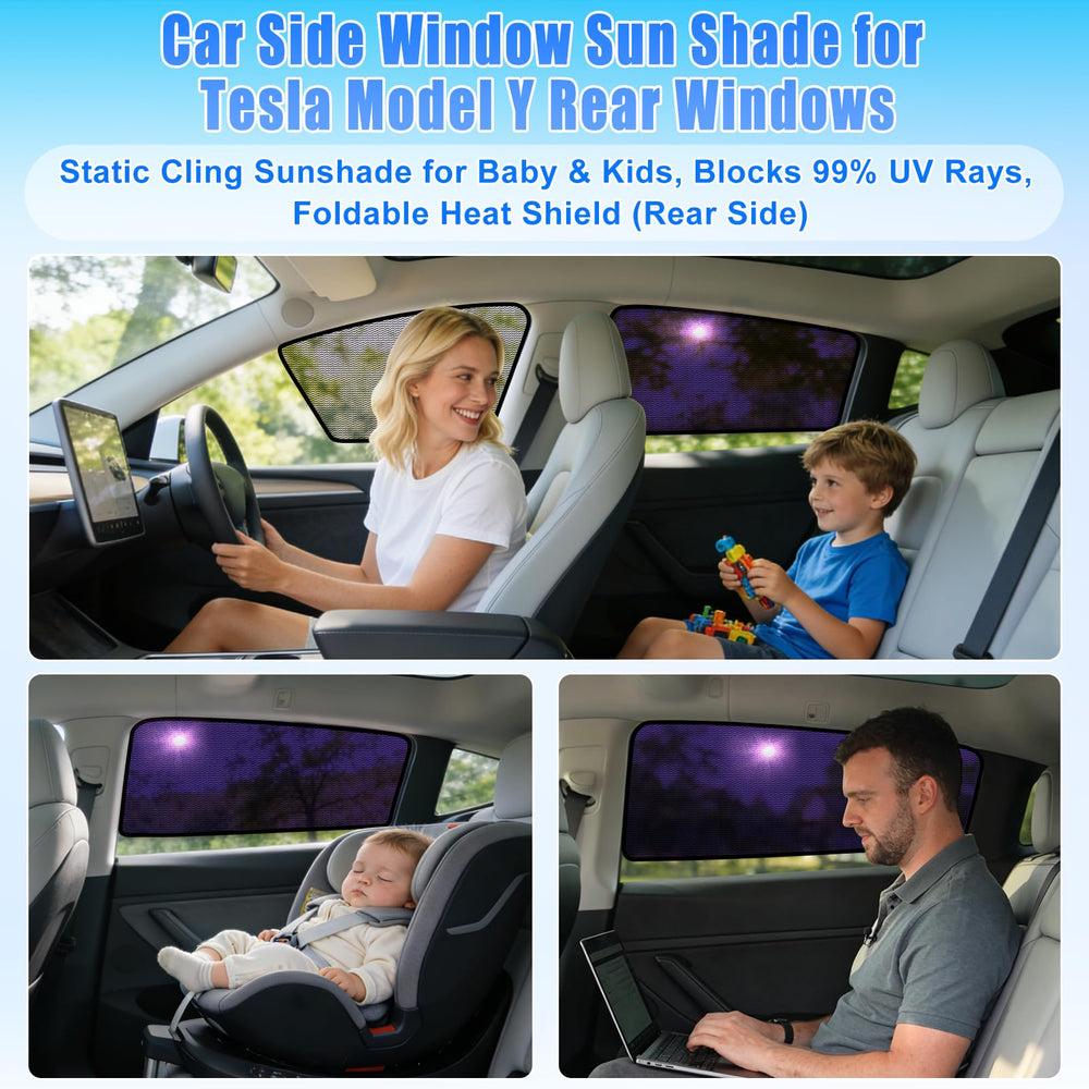 ZATOOTO full side window shade set enhances sun protection for all occupants.