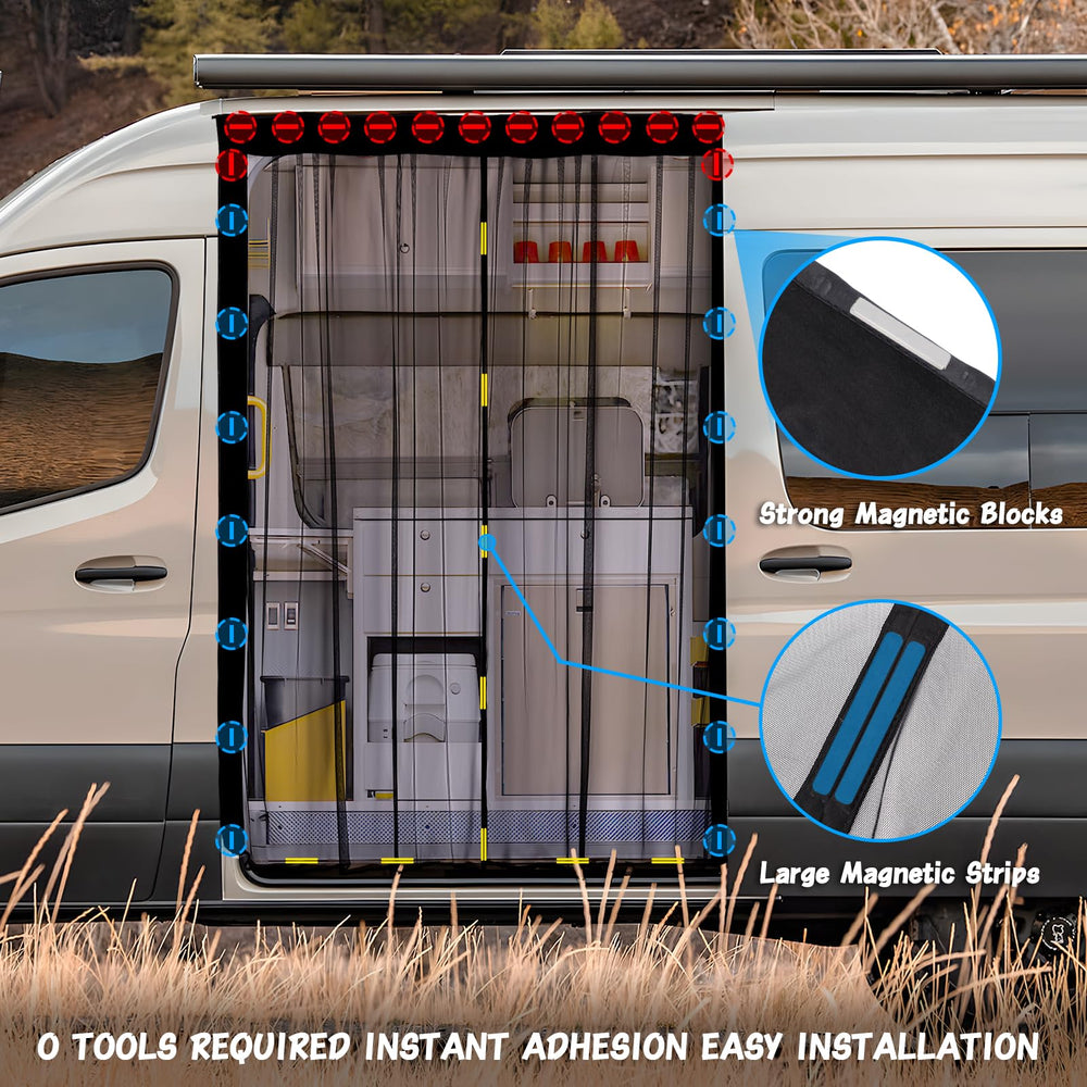 ZATOOTO sun shade and privacy for comfortable van life.