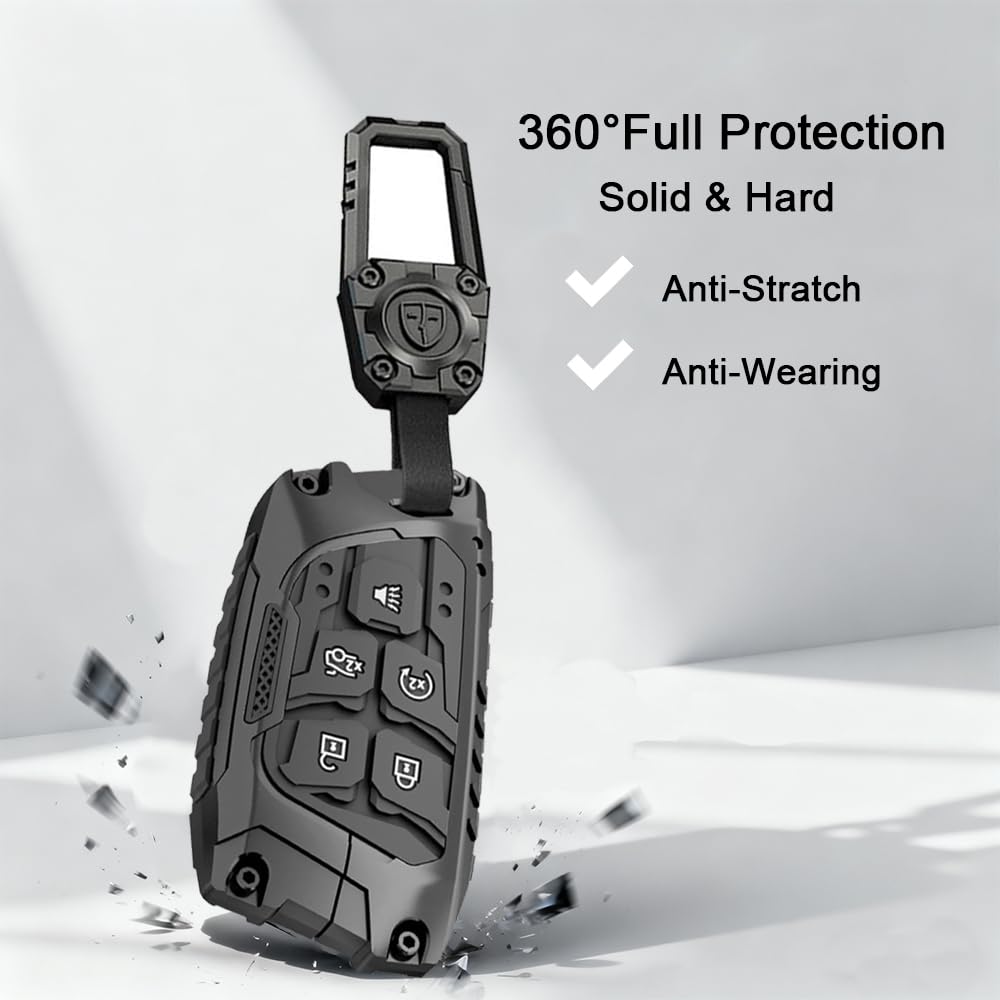 ZAZCQIL GMC 2500HD/3500 5-button fob cover offers 360° protection and durable finish