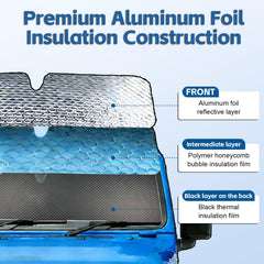 ZAZCQIL duck-pattern shade installed on Wrangler with visors folded for secure fit
