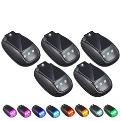 ZCCHESONG wireless solar cab light mounted on truck roof showing RGB colors