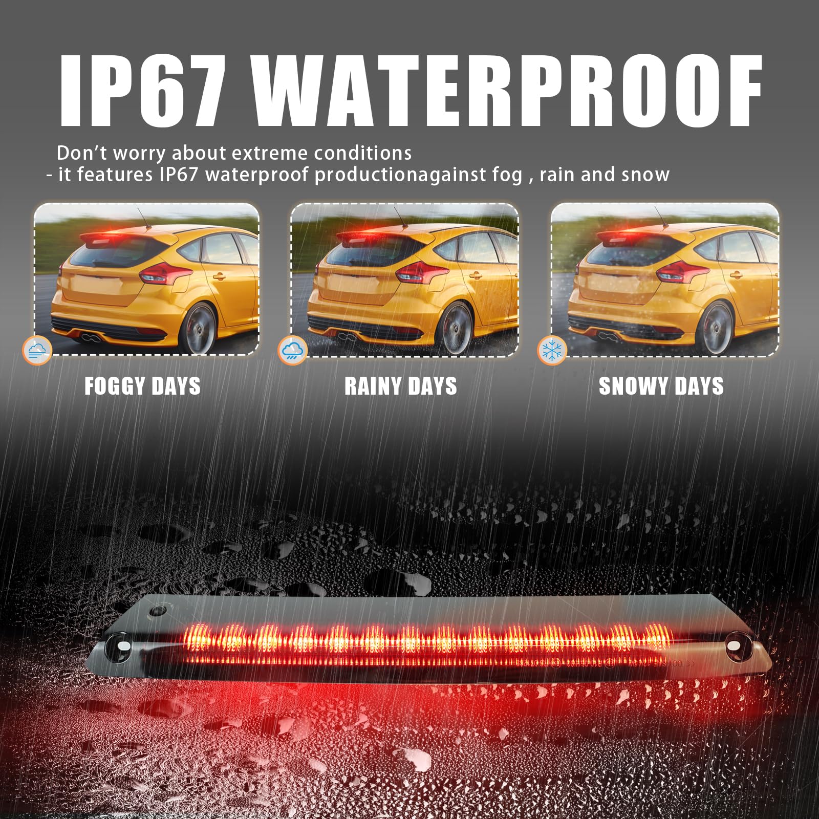 ZDEERAOTO brake light installation shows plug-and-play fit for fast replacement