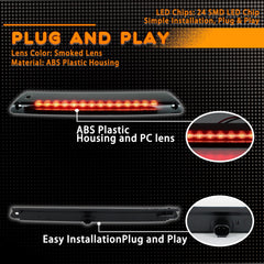 ZDEERAOTO Ford Fiesta hatchback brake light with smoked lens enhances rear visibility