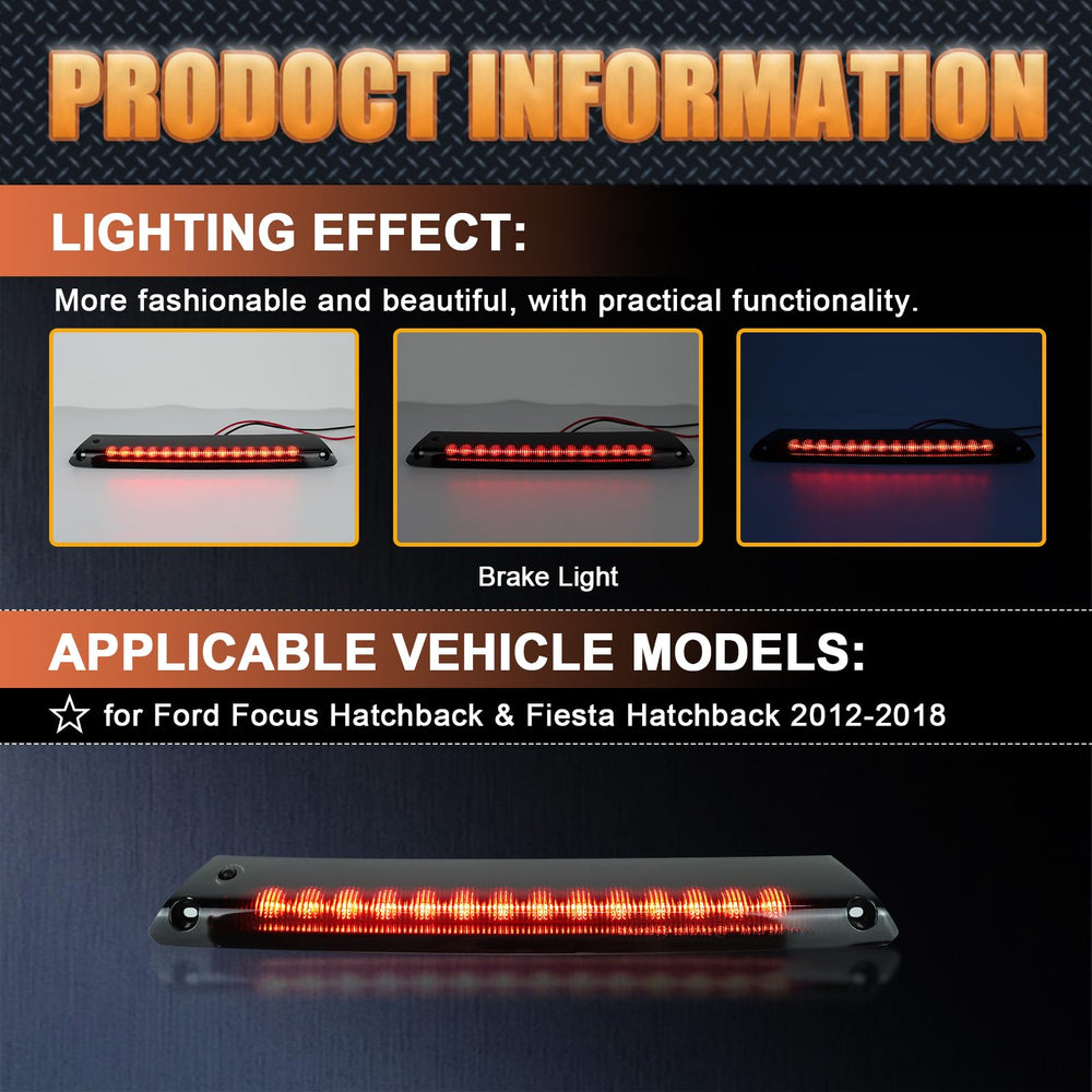 ZDEERAOTO Ford Focus brake light assembly after installation, plug-and-play for quick safety upgrade