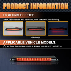 ZDEERAOTO Ford Focus brake light assembly after installation, plug-and-play for quick safety upgrade
