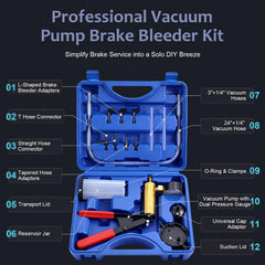 ZEAJSRU brake bleeder adapters in the kit simplify connecting fittings
