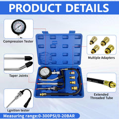 ZEAJSRU spark plug tester in action showing ignition signals.