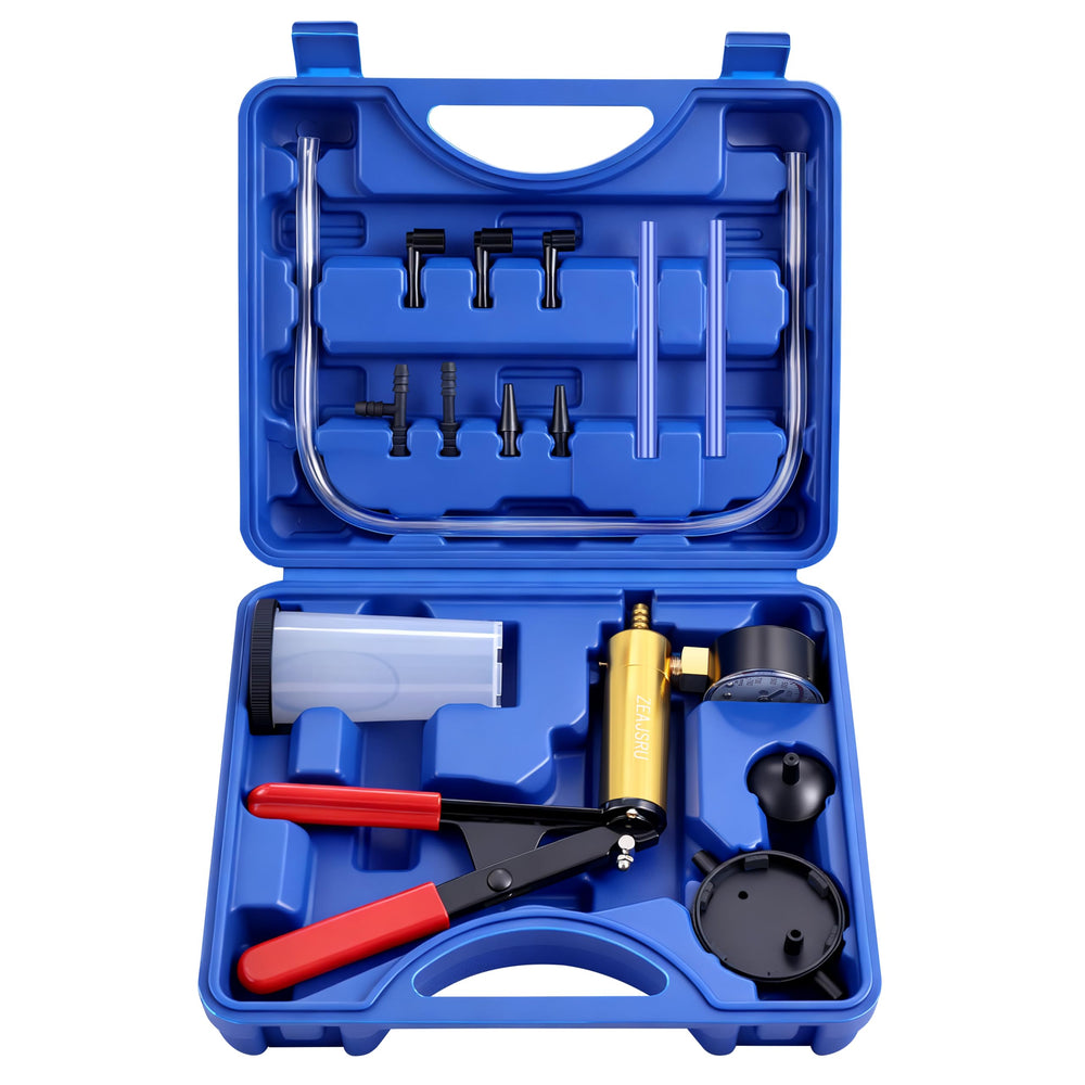 ZEAJSRU vacuum pump with hoses enables one-person brake bleeding at home