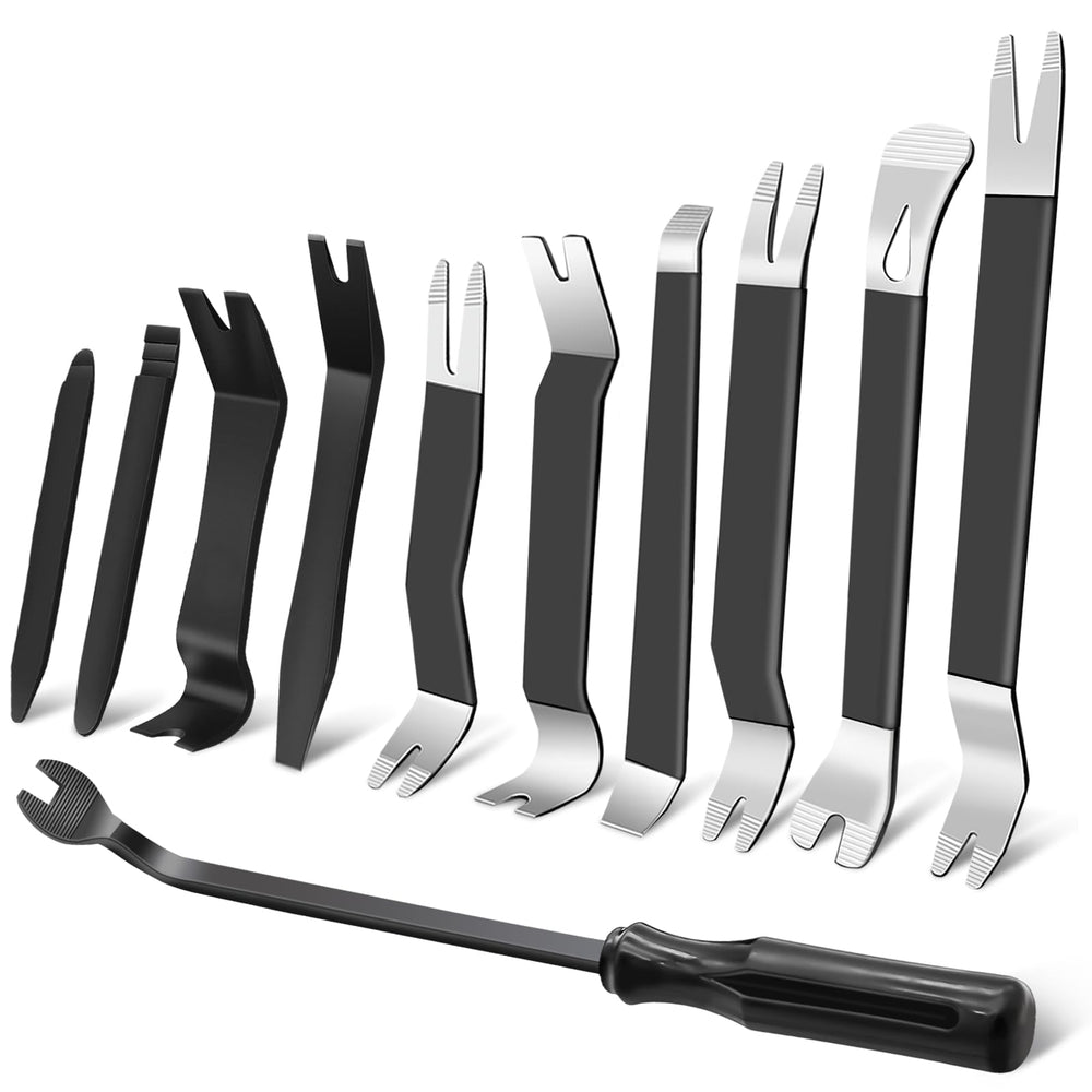 Zecirl 11-piece auto trim tool set with metal pry tools for easy interior removal