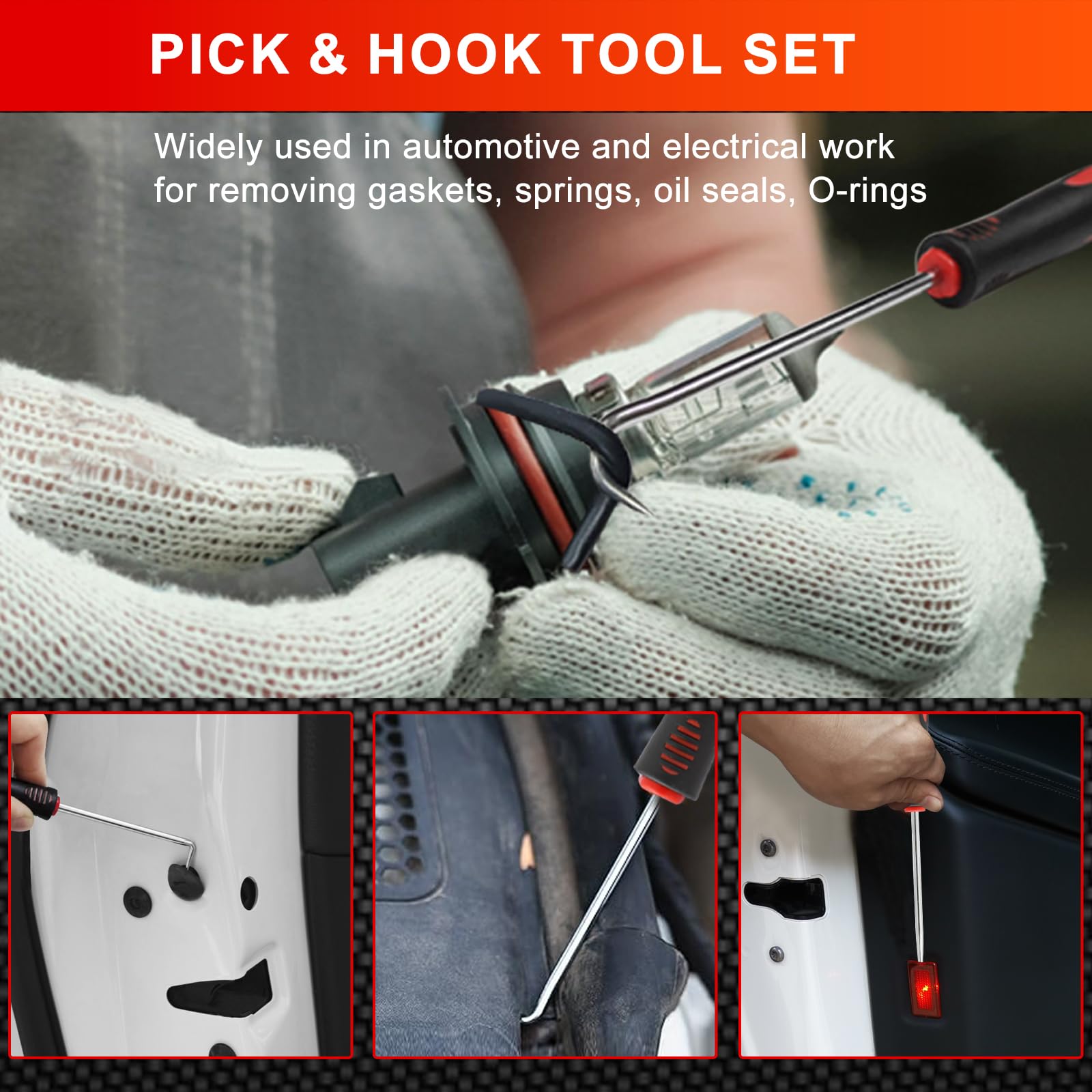 Zecirl ergonomic handle picks provide comfortable grip during use.