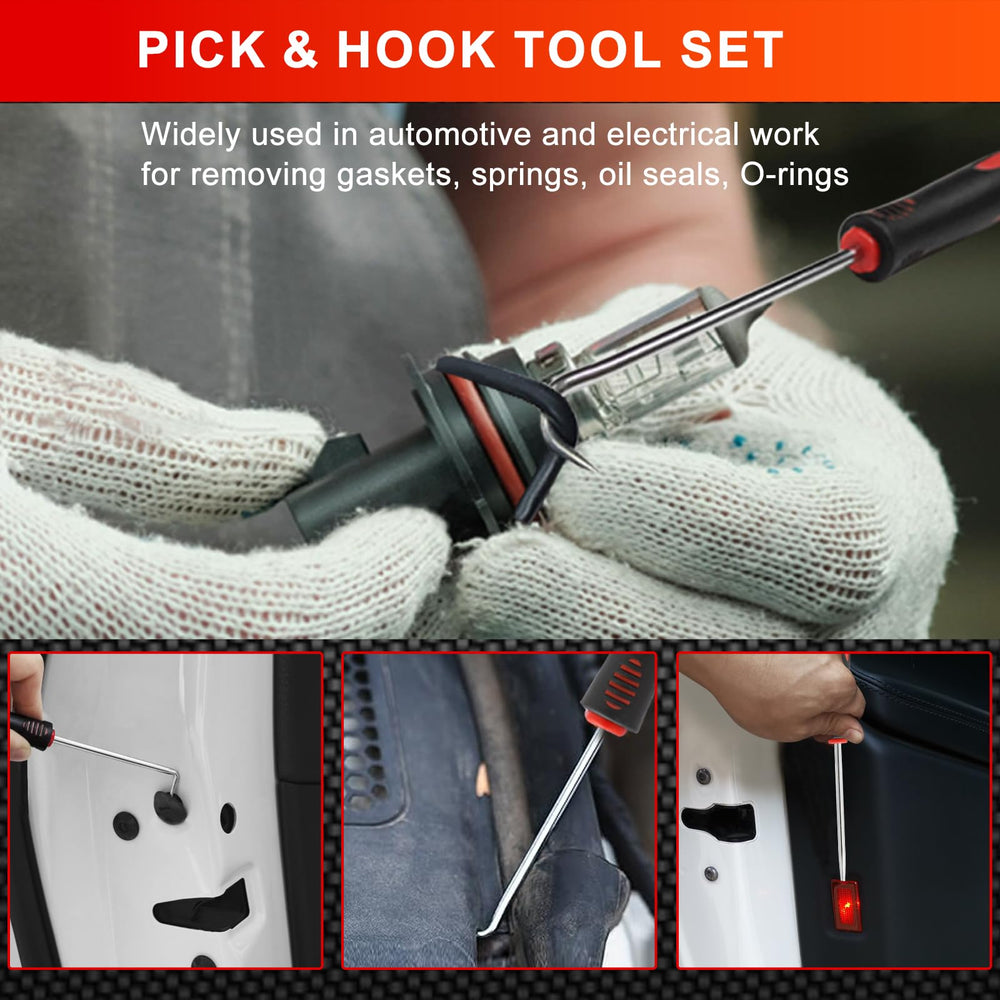 Zecirl ergonomic handle picks provide comfortable grip during use.