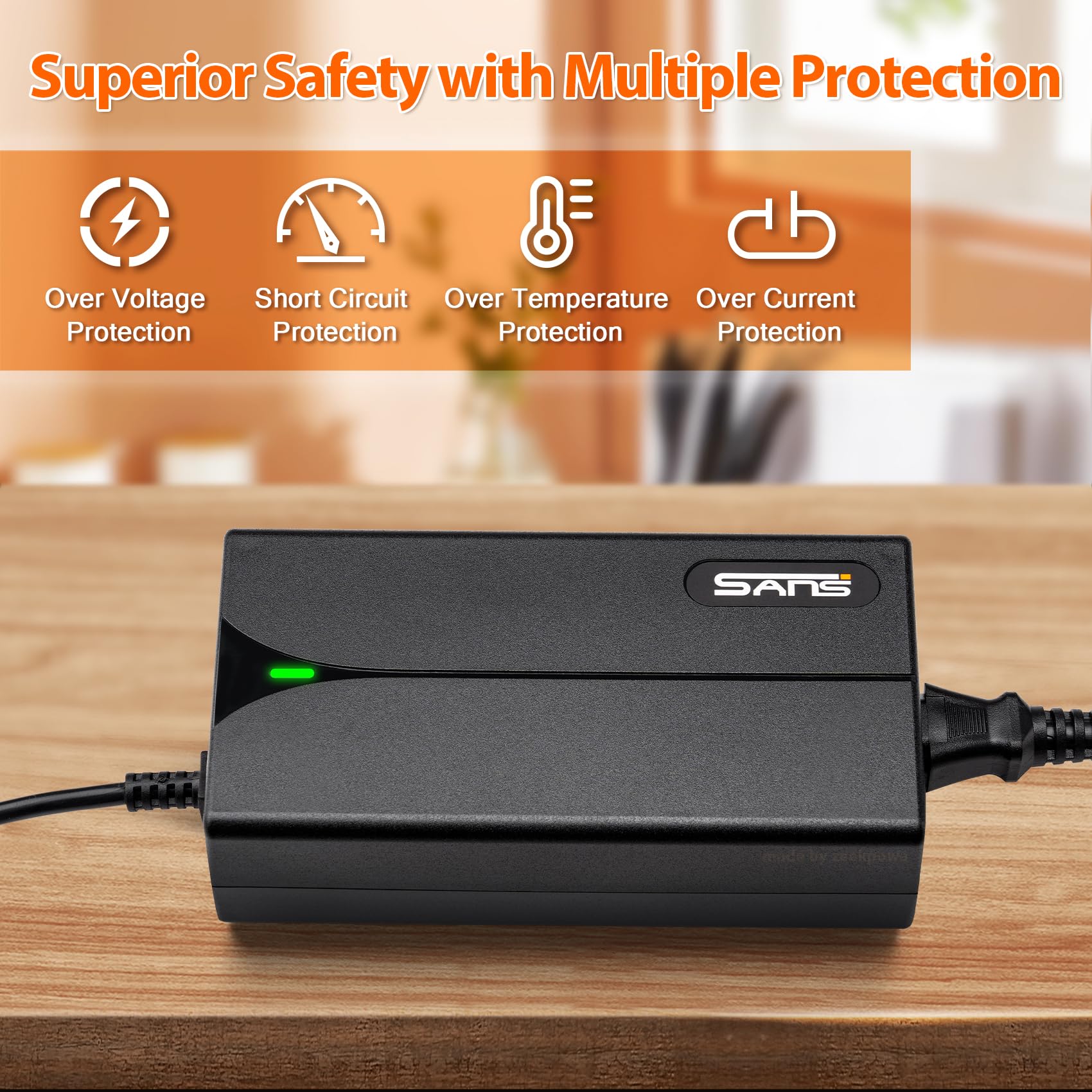 Zeekpowa DC port area showing secure battery connections.