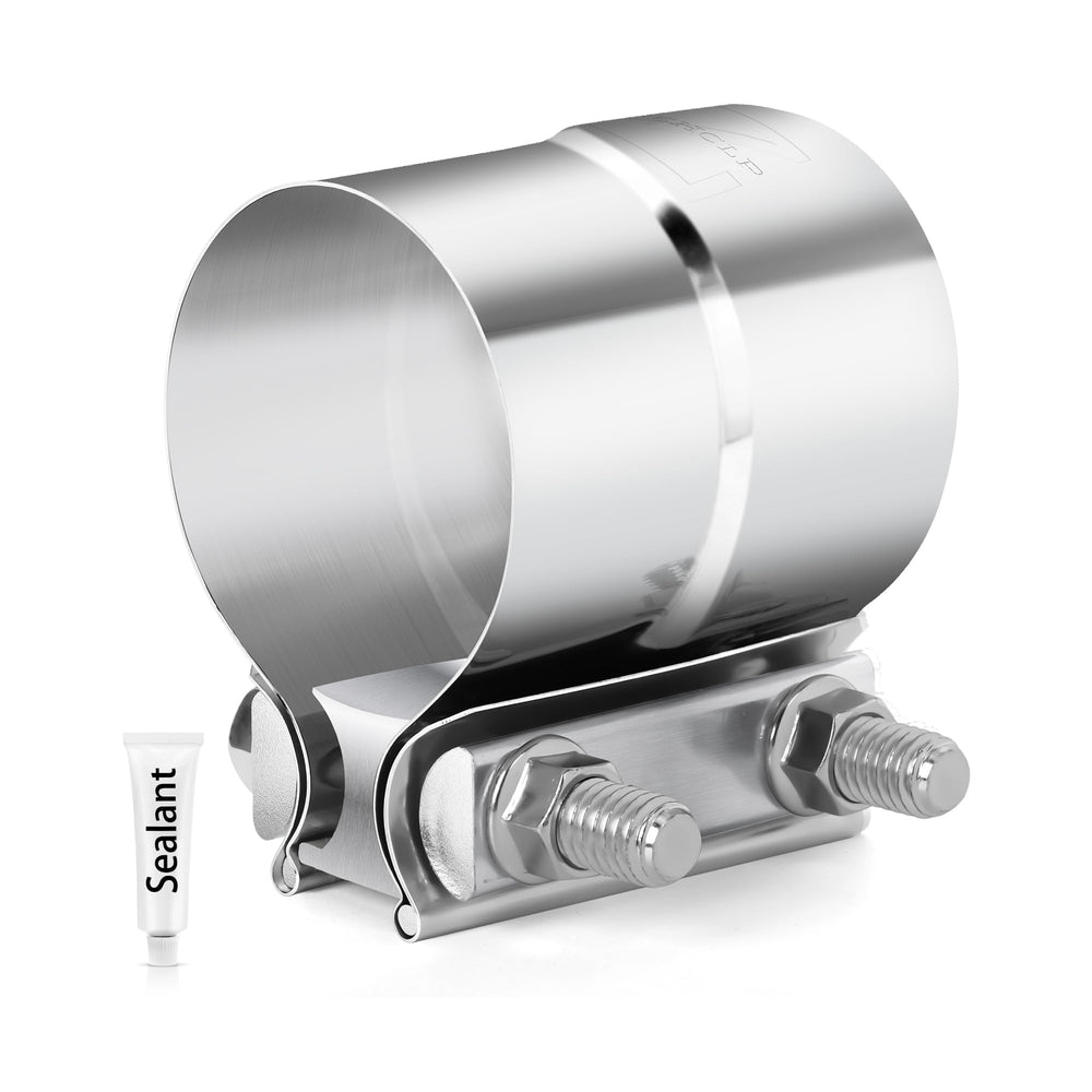 ZEHCLP 2in exhaust clamp band provides durable, corrosion-resistant joints.