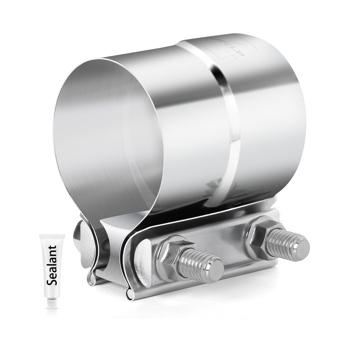 ZEHCLP 2in exhaust clamp band provides durable, corrosion-resistant joints.