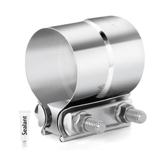 ZEHCLP 2in exhaust clamp band provides durable, corrosion-resistant joints.
