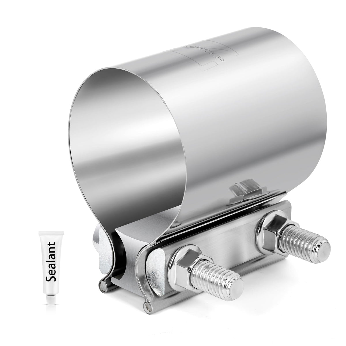 ZEHCLP exhaust clamp 3.5 inch band ready for quick, tool-friendly installation.