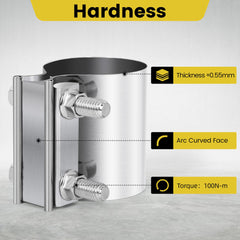ZEHCLP stainless-steel band showing robust construction.