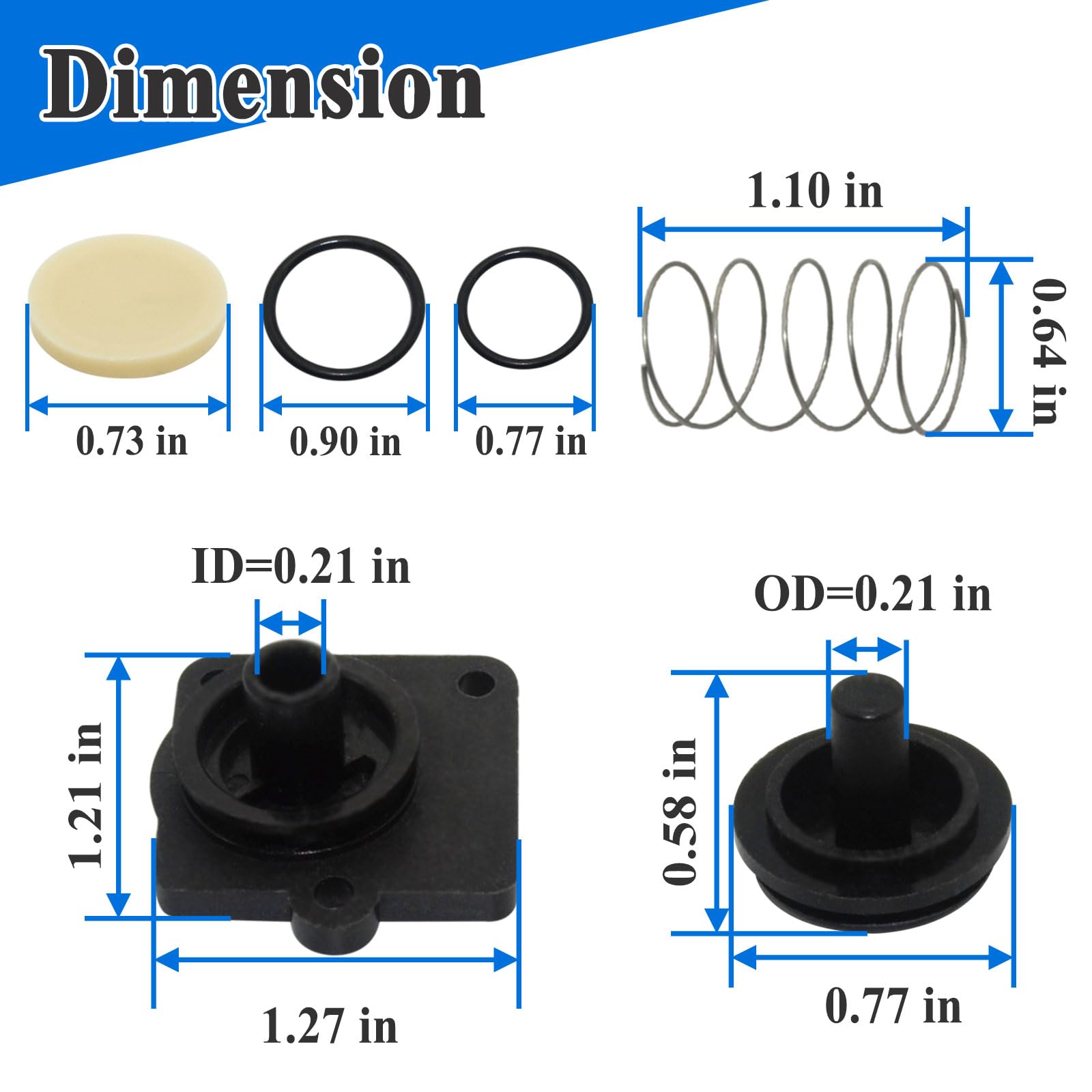Zeiboat 94-800-03 rubber cover for valve kit, helps seal and prevent leaks.