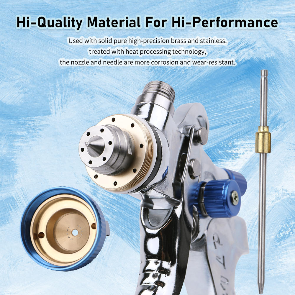 Zeinlenx four-nozzle kit shown with brass air cap for versatile coatings.