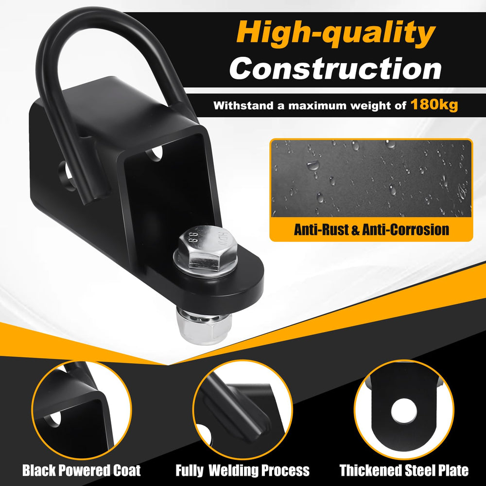 Zejoot integrated tie-down ring for secure straps during recovery and hauling.