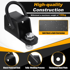 Zejoot integrated tie-down ring for secure straps during recovery and hauling.