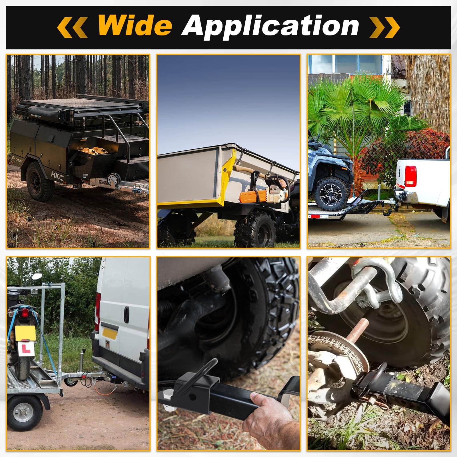 Zejoot sturdy mounting base reducing movement for smoother towing on rough terrain.