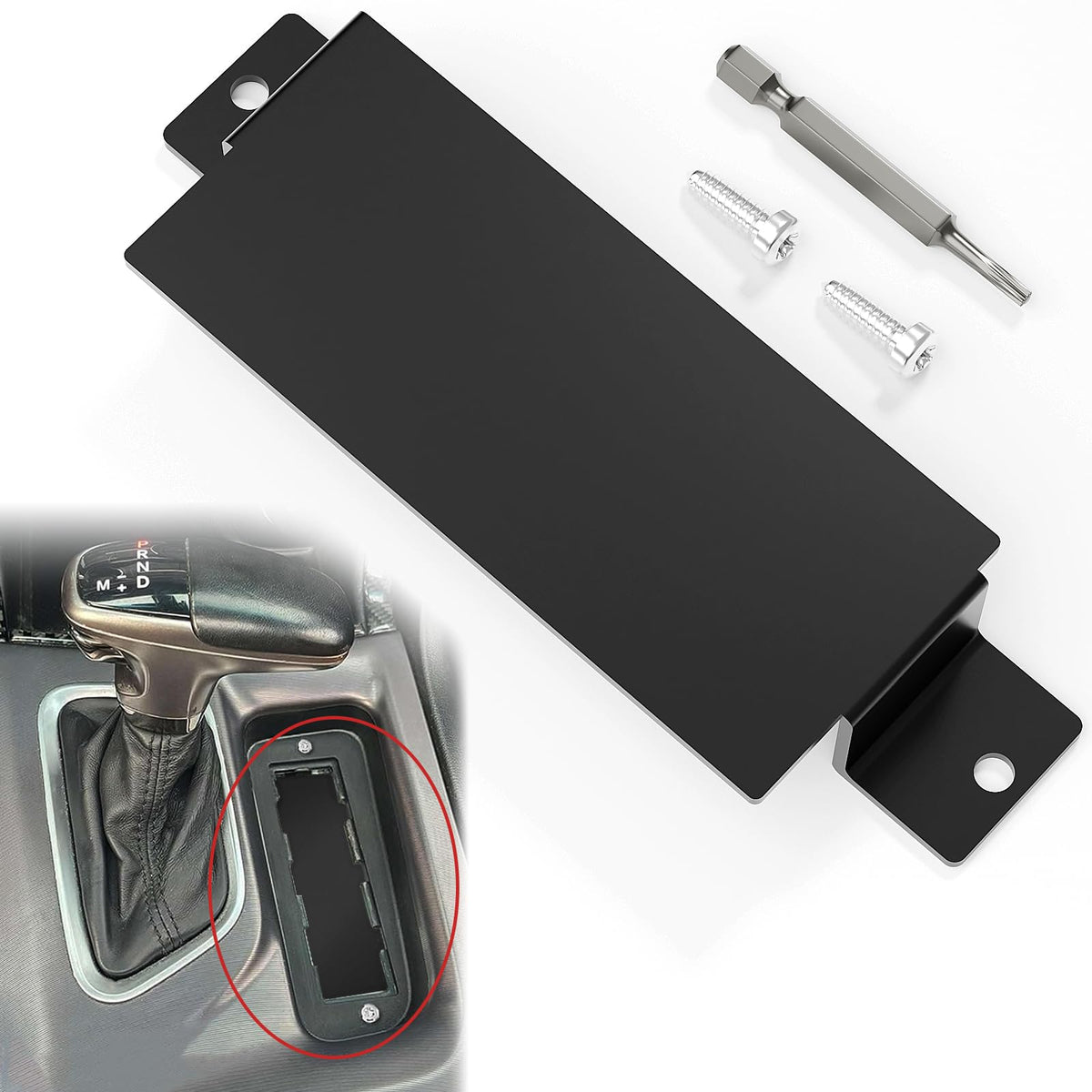 Zelvoro anti-theft cover plate for Dodge Challenger adds security.