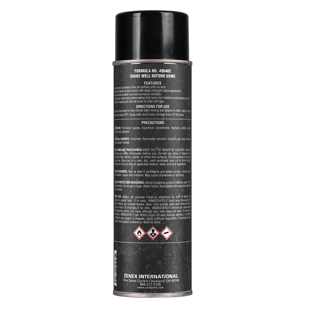 Zenex Rubberized Undercoat seals wheel wells while reducing road noise.