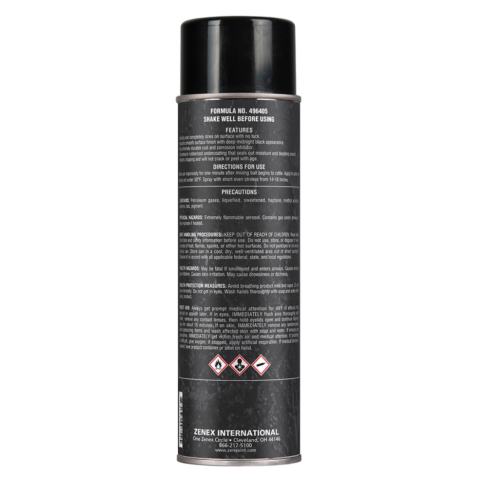 Zenex Rubberized Undercoat seals wheel wells while reducing road noise.