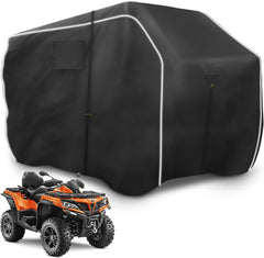 Zenicham 600D ATV cover waterproof outer fabric shields your quad from rain and sun.