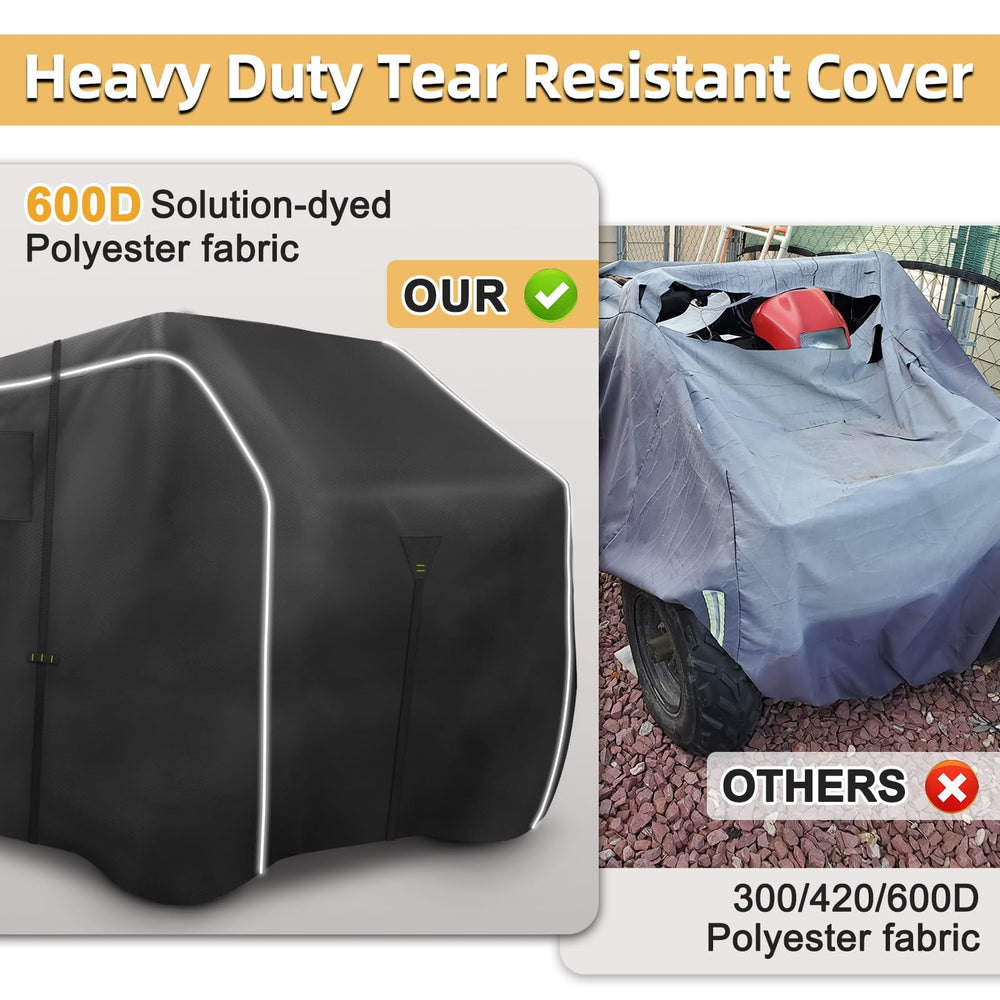 Zenicham 600D ATV cover windproof straps keep your quad secure.