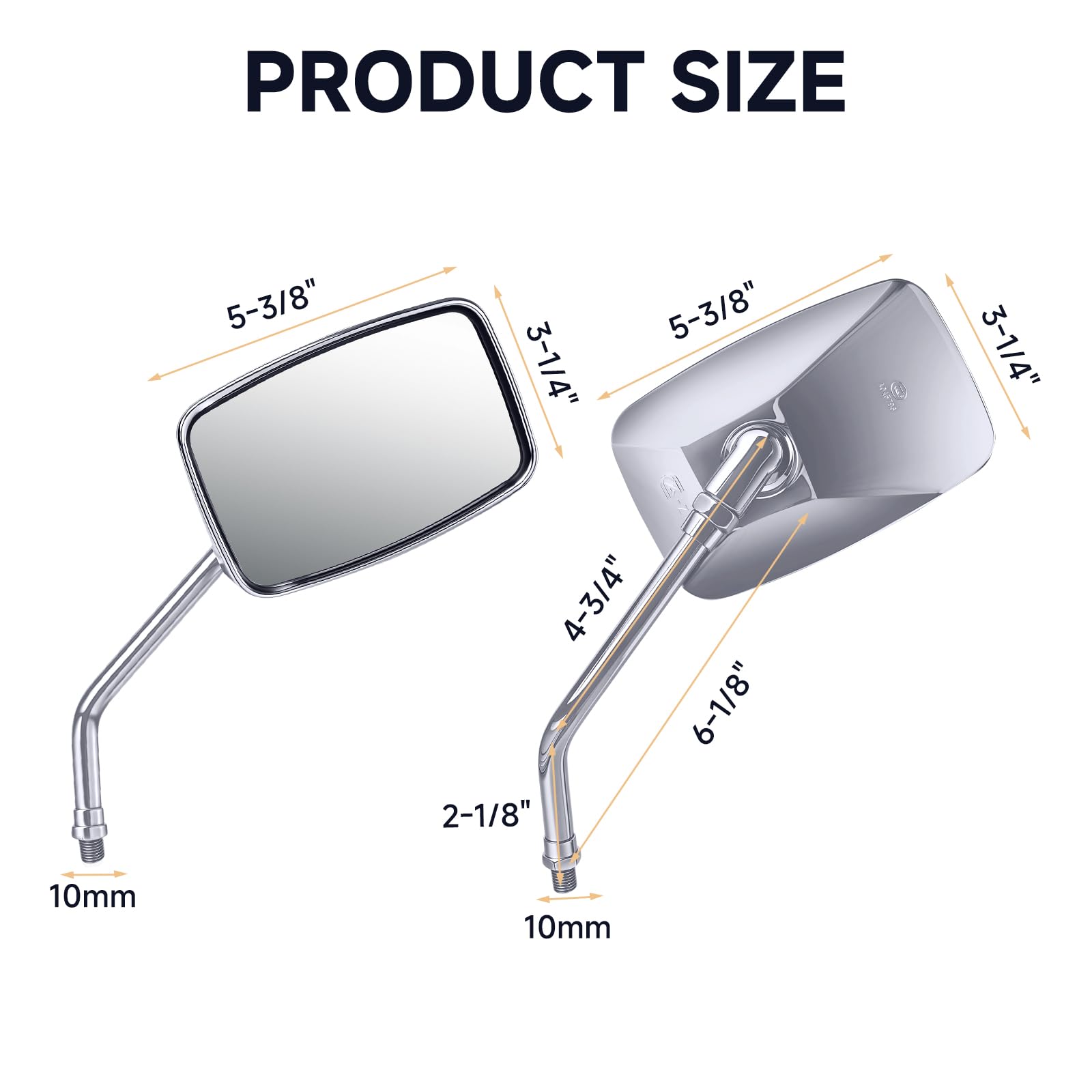 ZENTHOR corrosion-resistant motorcycle mirror withstands weather and road grime