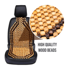 Zento Deals wood bead cushion on office chair for all-day ventilation.
