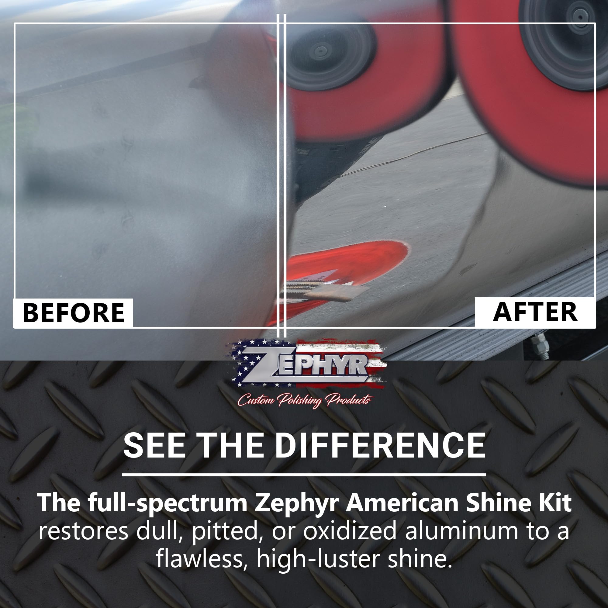 Zephyr American Shine complete kit with tools for full restoration workflow.