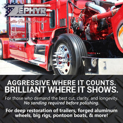 Zephyr American Shine flannel wheel provides ultra-reflective finish for show-quality shine.