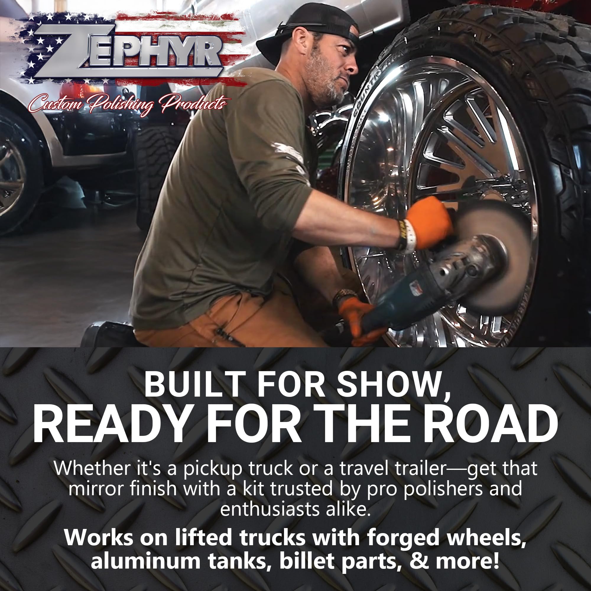 Polish lifted trucks and billet parts with Zephyr kit