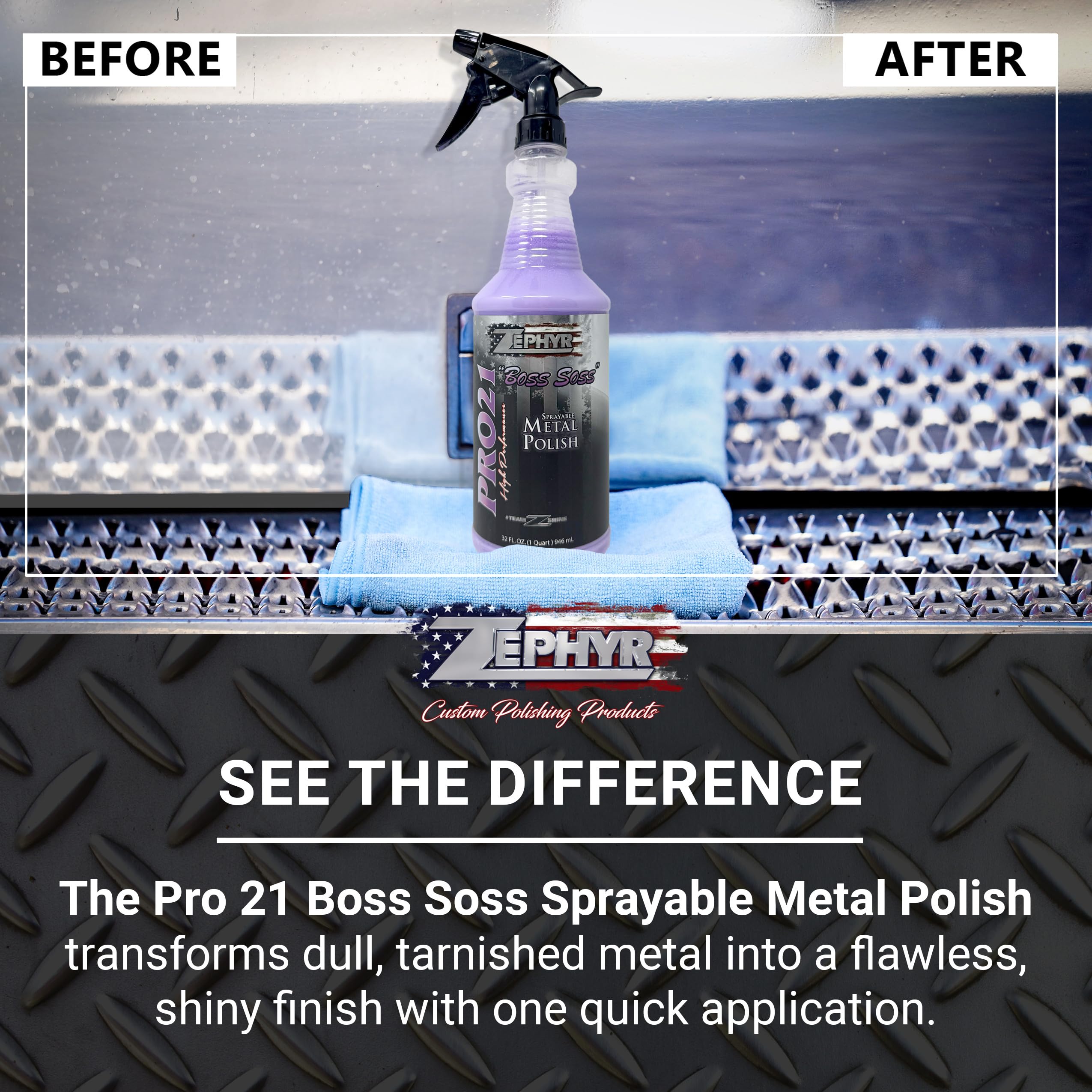 All-metal protection with Zephyr Pro 21 Boss Soss after polishing
