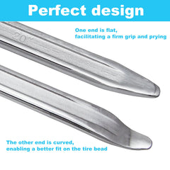 Zepkouel 20-inch tire spoon curved end bead grip for quick seating.