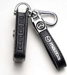 ZERAL leather key fob cover for Mazda Atenza emphasizes premium texture and durable build