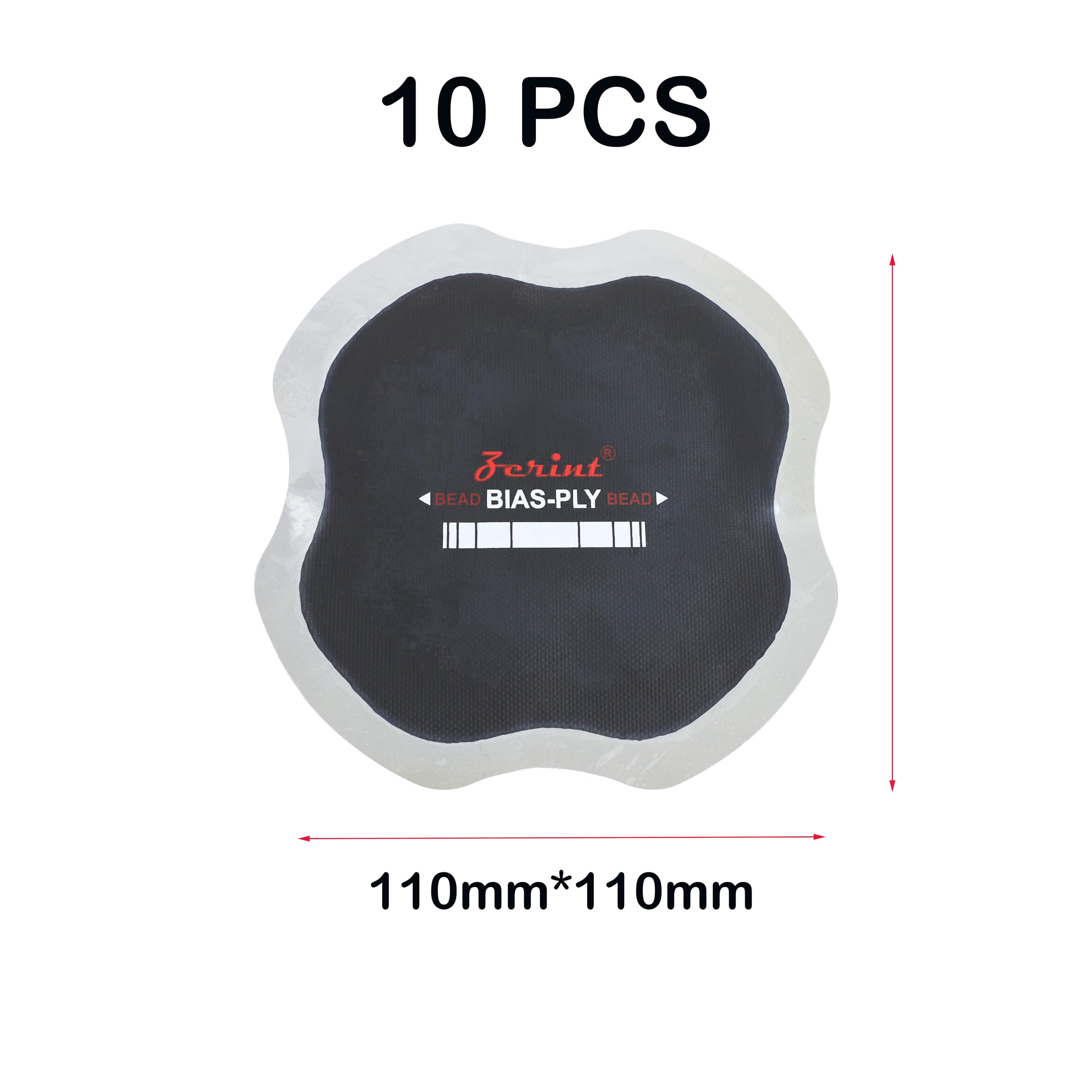 ZERINT tire patch with grey gum and blue backing ensures firm adhesion
