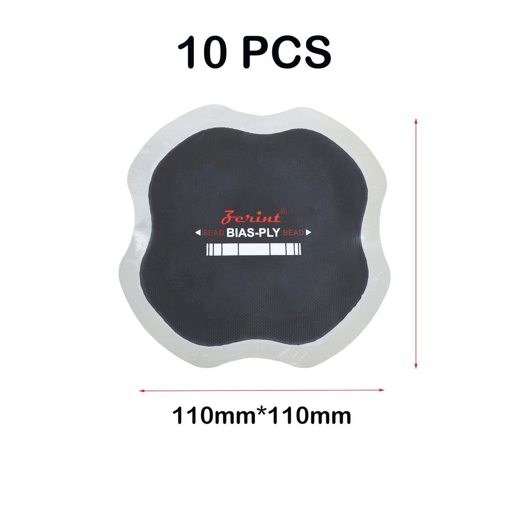 ZERINT tire patch with grey gum and blue backing ensures firm adhesion