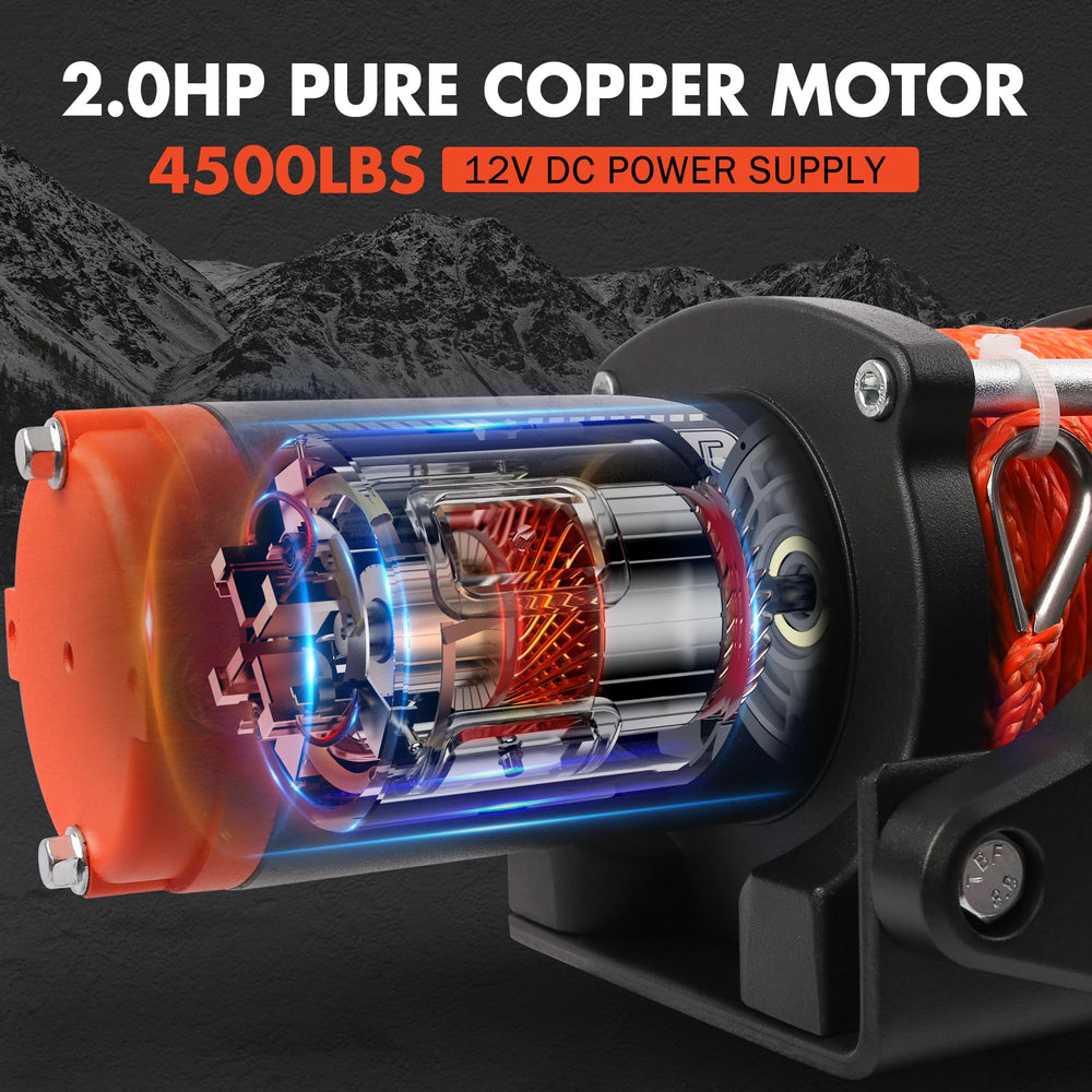 ZESUPER 4500lb winch wireless remote demonstrates easy control.