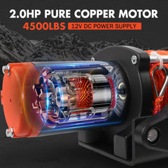 ZESUPER 4500lb winch wireless remote demonstrates easy control.