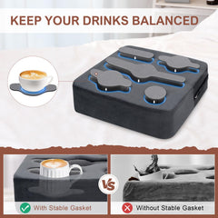 Zettfuly couch drink holder with non-slip base keeps beverages steady