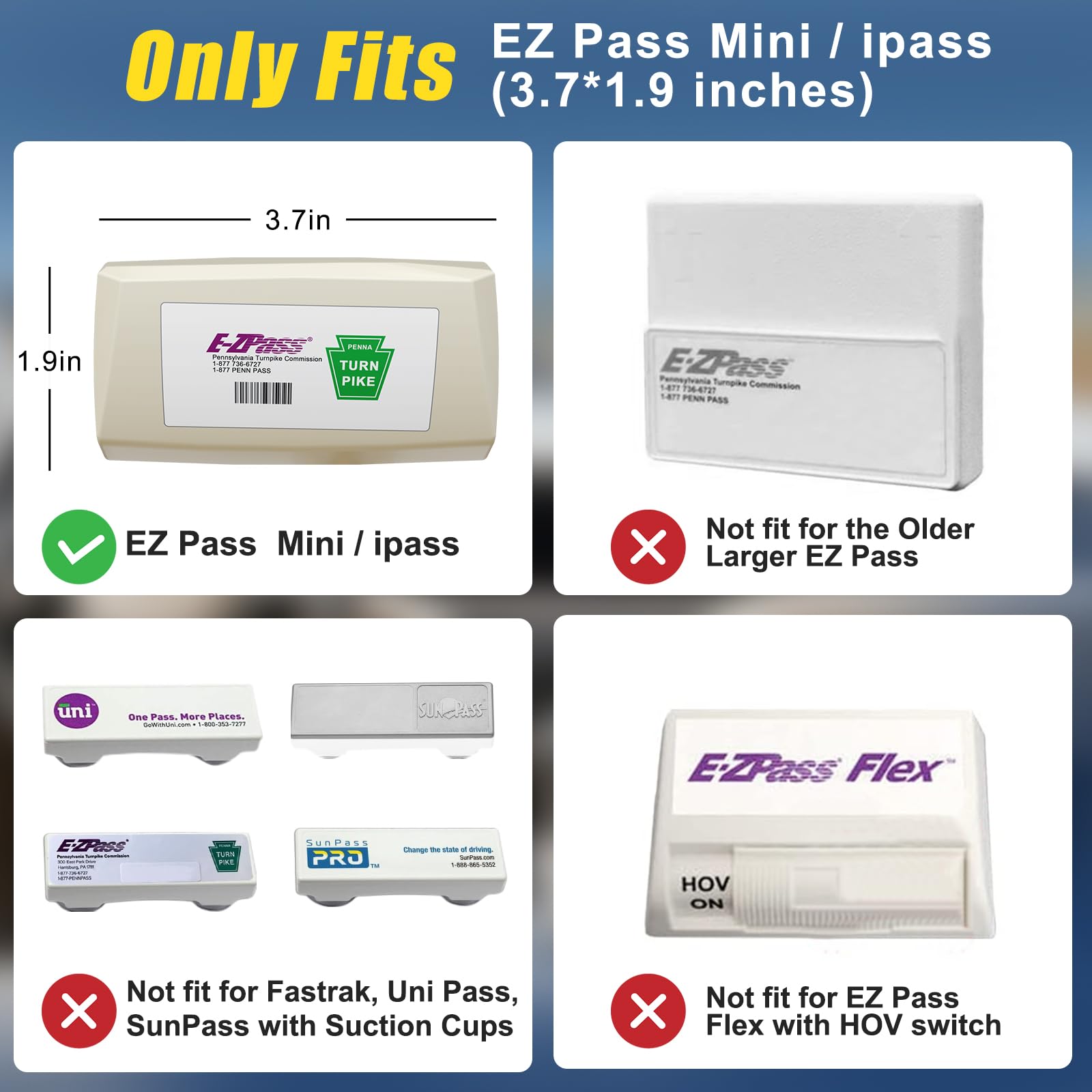 Zeyitian EZ Pass Holder suction cups showing strong grip