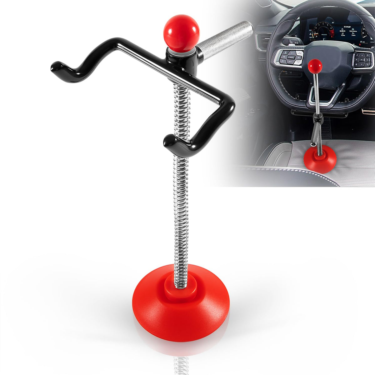 ZEZHIMI steering wheel lock tool with universal fit secures alignment during maintenance