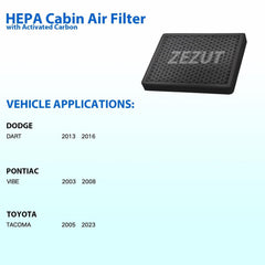 ZEZUT cabin air filter packaging demonstrates robust protection in transit.