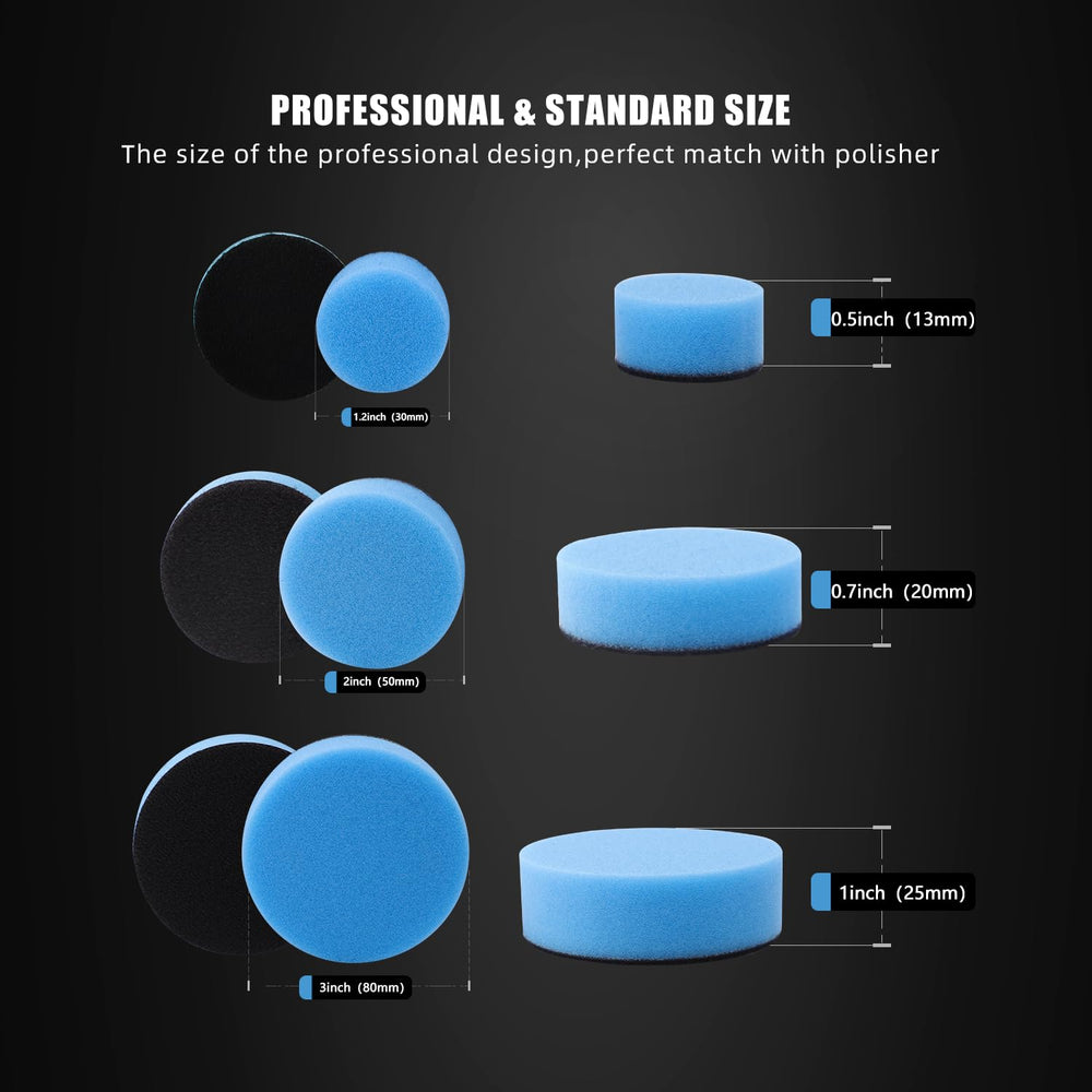 ZFE car foam pad kit with 3-inch pads for larger surfaces and finishing.